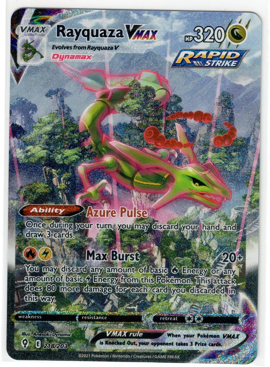2021 Evolving Skies Rayquaza VMAX Alt Art